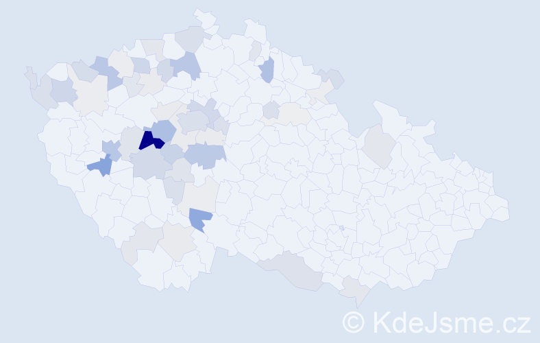 Příjmení: 'Hasman', počet výskytů 203 v celé ČR