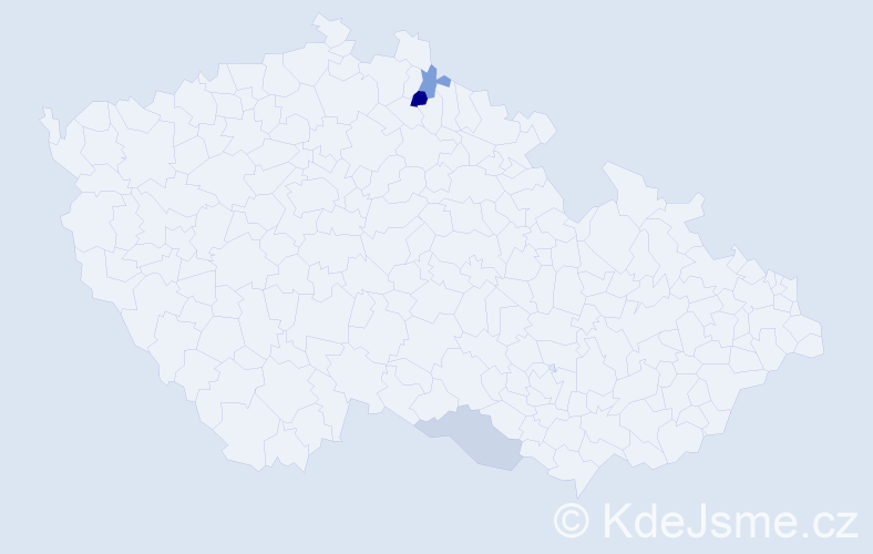 Příjmení: 'Dörndorfer', počet výskytů 4 v celé ČR