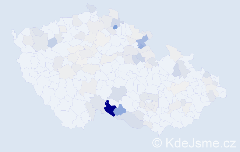 Příjmení: 'Habr', počet výskytů 321 v celé ČR
