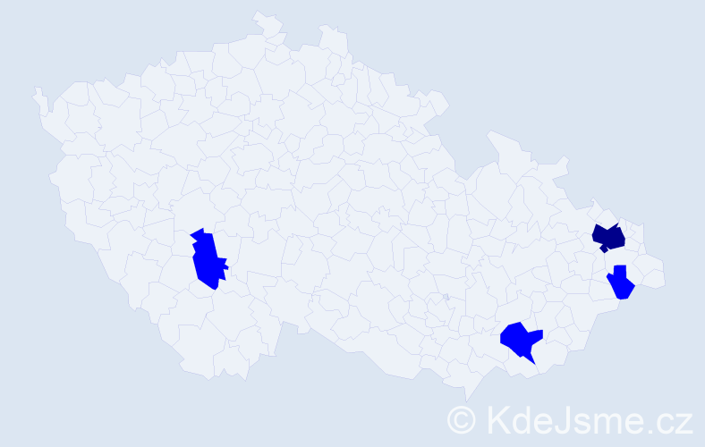 Příjmení: 'Zavadinková', počet výskytů 5 v celé ČR