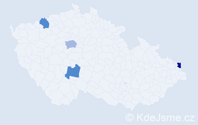 Příjmení: 'Bodská', počet výskytů 7 v celé ČR