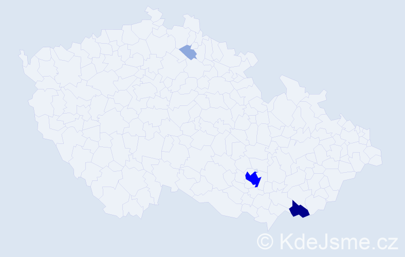 Příjmení: 'Šimkó', počet výskytů 15 v celé ČR