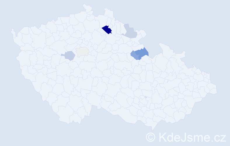 Příjmení: 'Kokinová', počet výskytů 12 v celé ČR