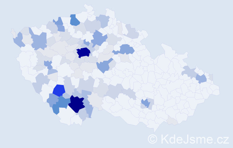 Příjmení: 'Lenc', počet výskytů 372 v celé ČR
