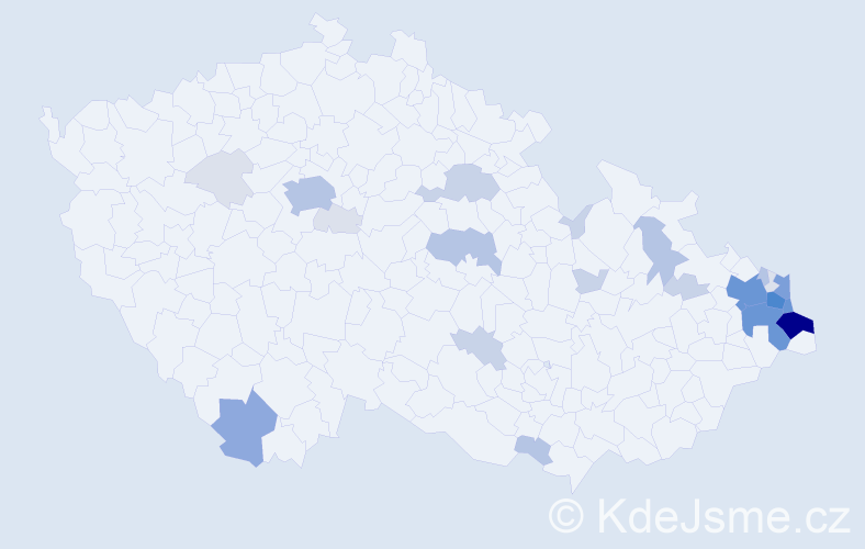Příjmení: 'Grycz', počet výskytů 104 v celé ČR