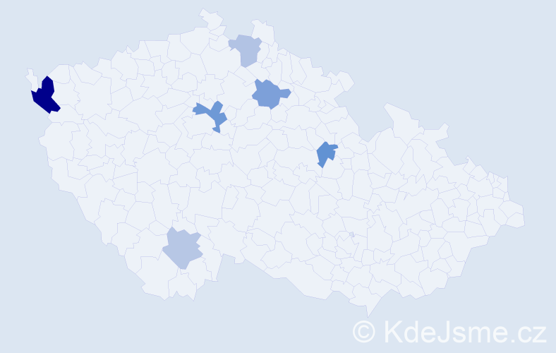 Příjmení: 'Suleková', počet výskytů 10 v celé ČR