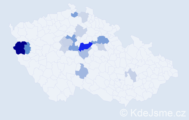 Příjmení: 'Ditrychová', počet výskytů 38 v celé ČR