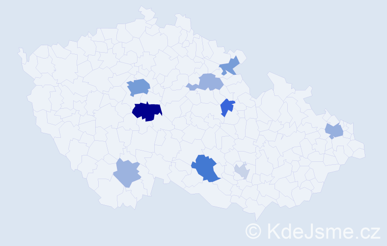 Příjmení: 'Li', počet výskytů 23 v celé ČR