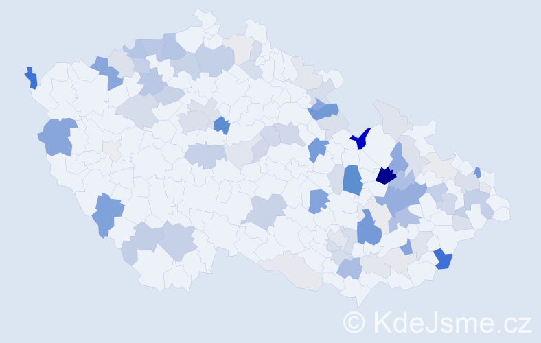 Příjmení: 'Mišáková', počet výskytů 244 v celé ČR