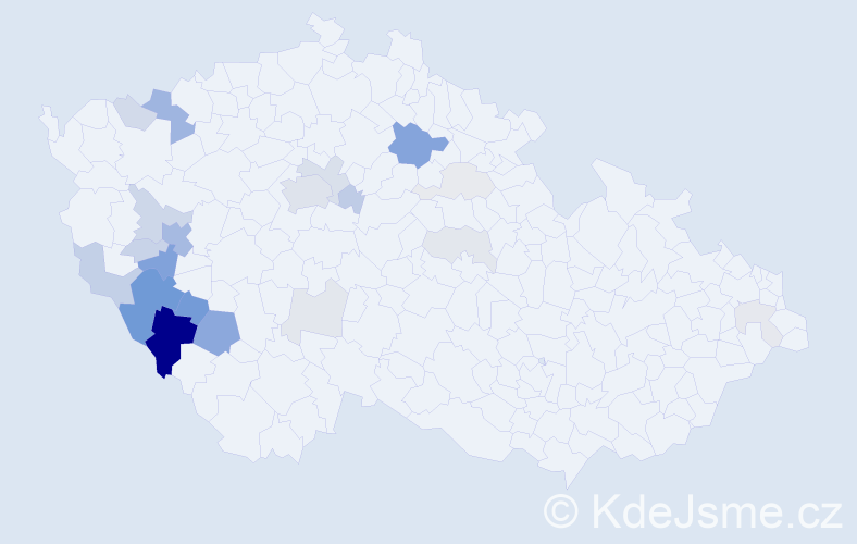 Příjmení: 'Knězová', počet výskytů 78 v celé ČR