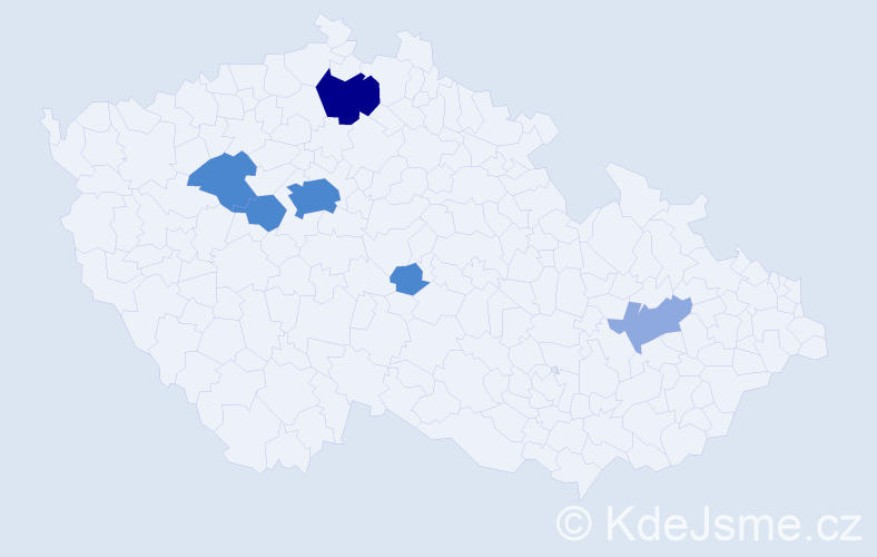 Příjmení: 'Palčeková', počet výskytů 14 v celé ČR