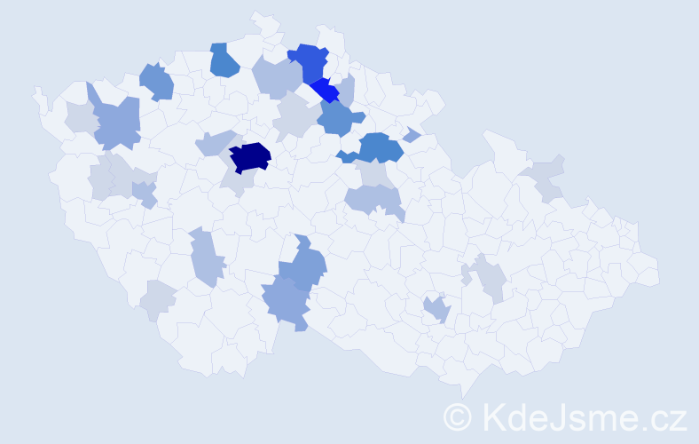 Příjmení: 'Charousek', počet výskytů 96 v celé ČR