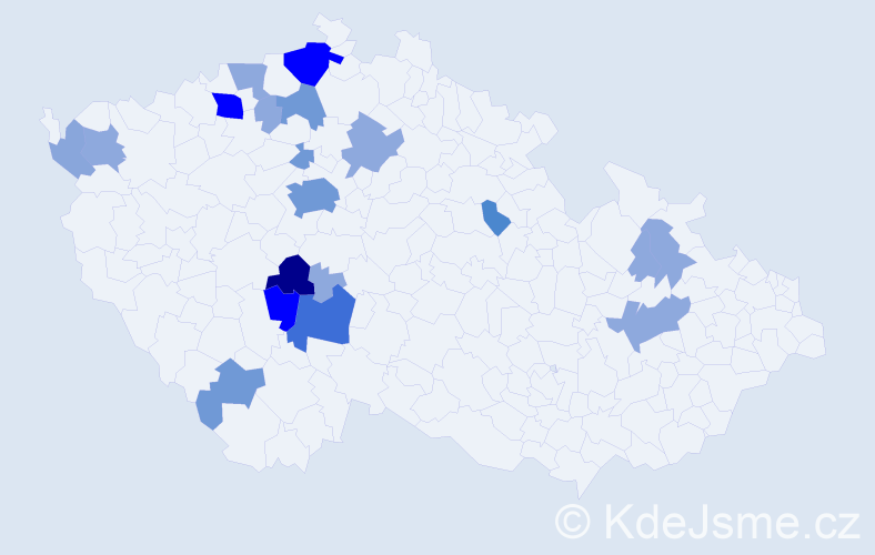 Příjmení: 'Trpková', počet výskytů 61 v celé ČR
