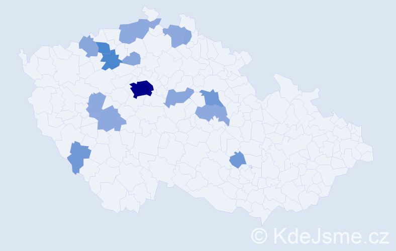 Příjmení: 'Tittl', počet výskytů 41 v celé ČR