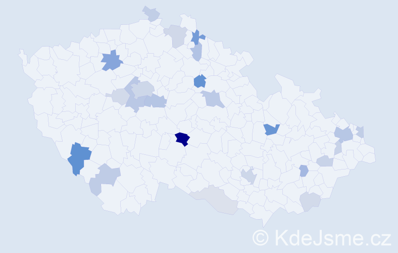 Příjmení: 'Garaiová', počet výskytů 64 v celé ČR