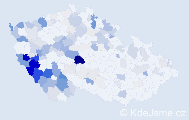 Příjmení: 'Babka', počet výskytů 645 v celé ČR