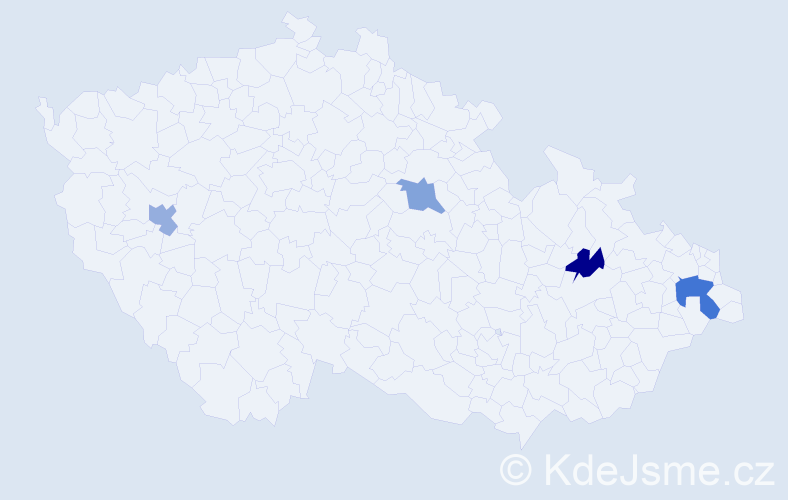 Příjmení: 'Hromulák', počet výskytů 5 v celé ČR