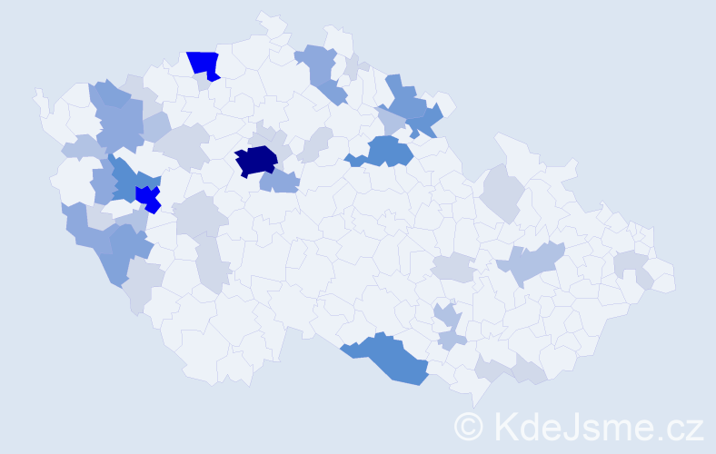Příjmení: 'Holzknecht', počet výskytů 131 v celé ČR