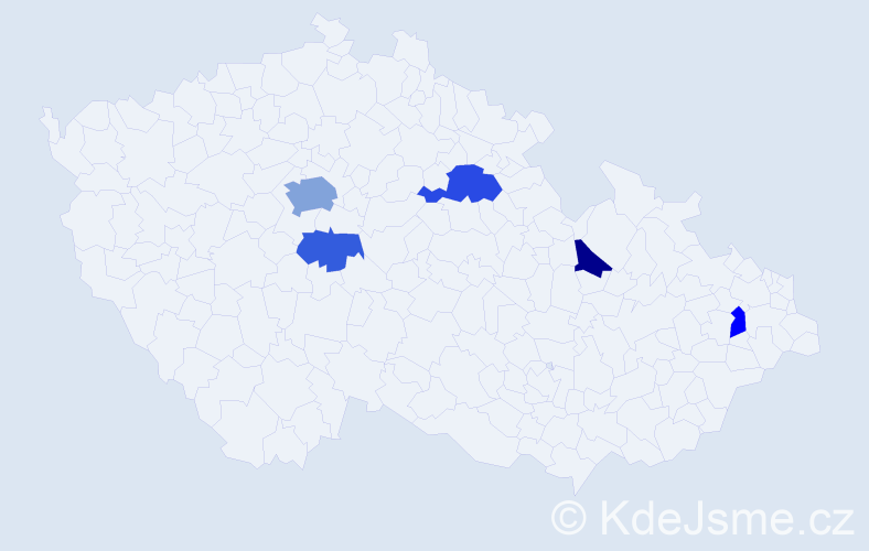 Příjmení: 'Caputo', počet výskytů 10 v celé ČR