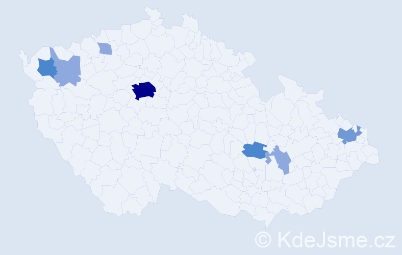 Příjmení: 'Halamásek', počet výskytů 19 v celé ČR