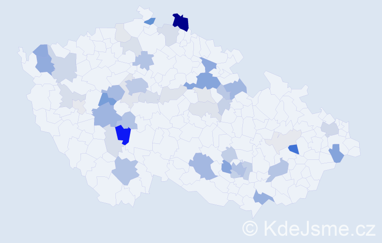 Příjmení: 'Labská', počet výskytů 134 v celé ČR