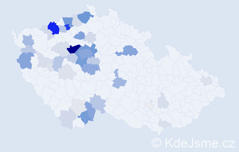Příjmení: 'Doksanská', počet výskytů 206 v celé ČR