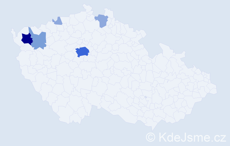 Příjmení: 'Lochschmidt', počet výskytů 15 v celé ČR