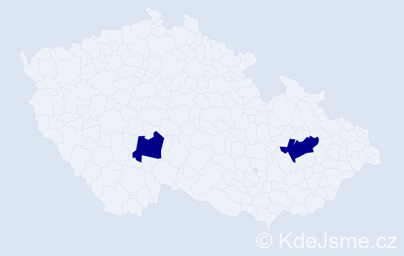 Příjmení: 'Boča', počet výskytů 2 v celé ČR