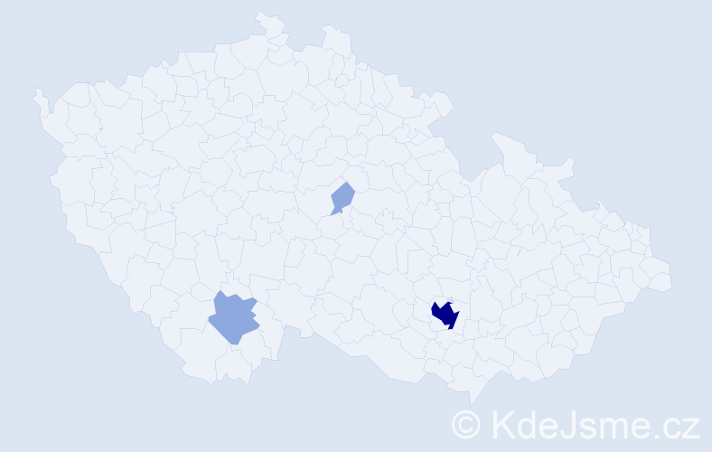Příjmení: 'Predná', počet výskytů 7 v celé ČR