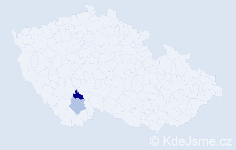 Příjmení: 'Ardamica', počet výskytů 6 v celé ČR