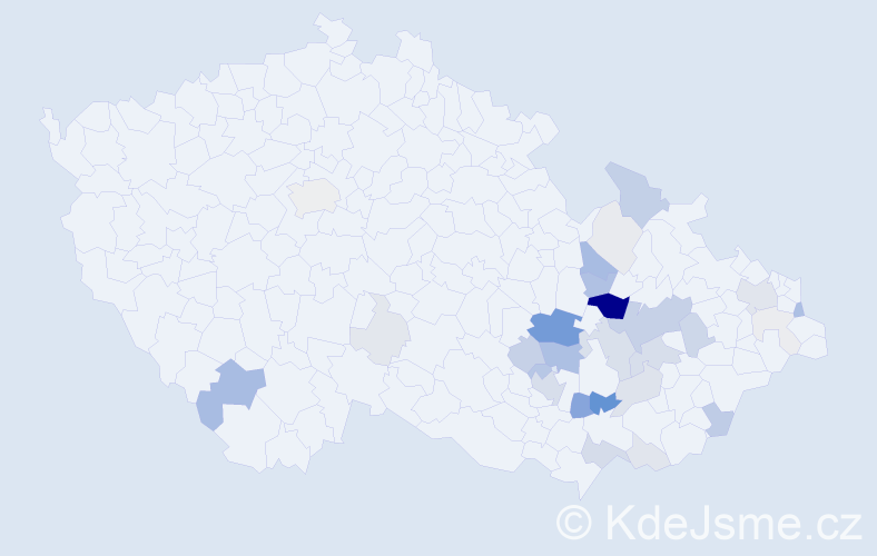 Příjmení: 'Vitoul', počet výskytů 113 v celé ČR