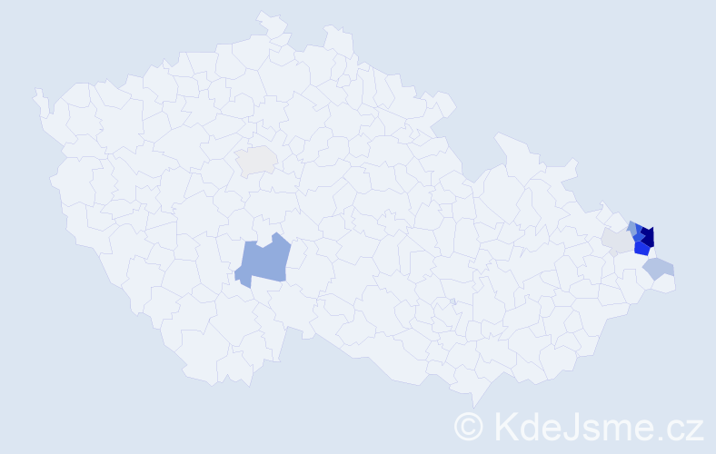 Příjmení: 'Pytlik', počet výskytů 28 v celé ČR