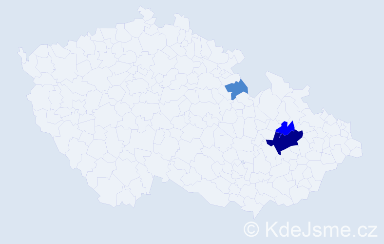 Příjmení: 'Boruvková', počet výskytů 6 v celé ČR