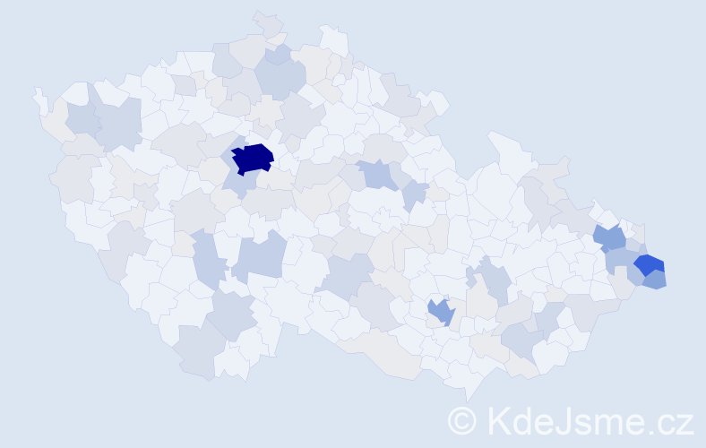 Příjmení: 'Borská', počet výskytů 404 v celé ČR