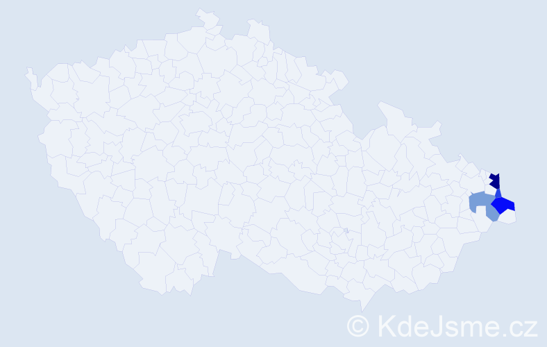 Příjmení: 'Maroszczyk', počet výskytů 18 v celé ČR