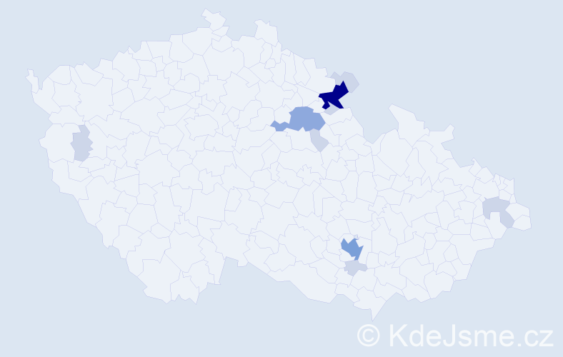 Příjmení: 'Hauck', počet výskytů 26 v celé ČR