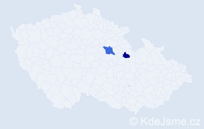 Příjmení: 'Kopčaková', počet výskytů 3 v celé ČR