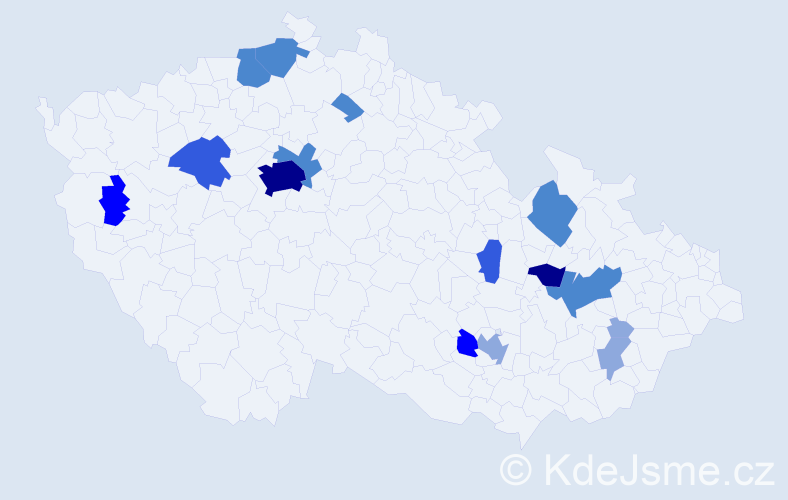 Příjmení: 'Barančík', počet výskytů 39 v celé ČR