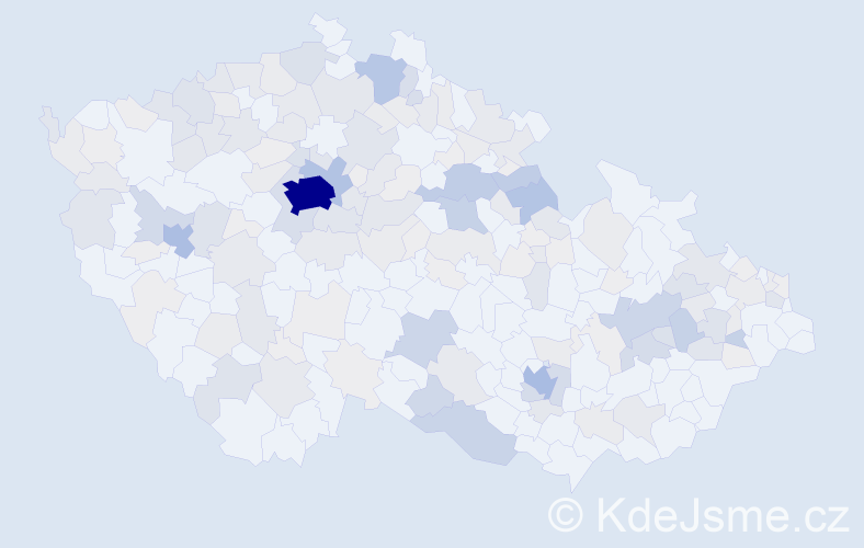 Příjmení: 'Pop', počet výskytů 692 v celé ČR