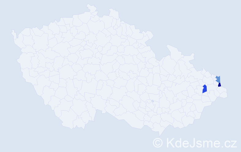 Příjmení: 'Maslaňaková', počet výskytů 6 v celé ČR