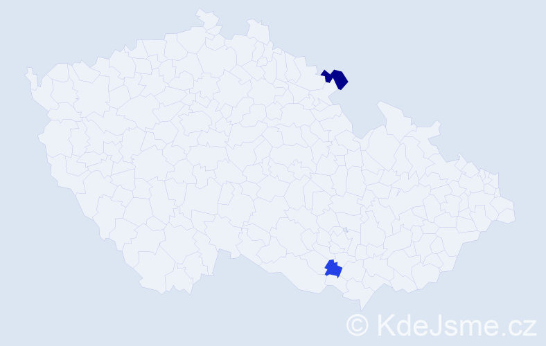 Příjmení: 'Varešák', počet výskytů 3 v celé ČR