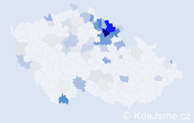 Příjmení: 'Baudyš', počet výskytů 285 v celé ČR