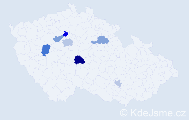 Příjmení: 'Drogomyretskyy', počet výskytů 9 v celé ČR
