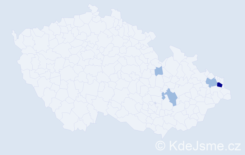 Příjmení: 'Ringoš', počet výskytů 7 v celé ČR