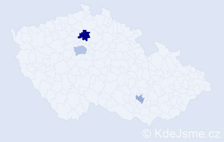 Příjmení: 'Prokofyev', počet výskytů 4 v celé ČR