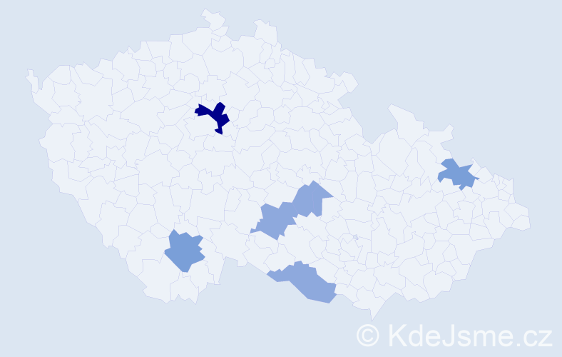 Příjmení: 'Marecová', počet výskytů 15 v celé ČR