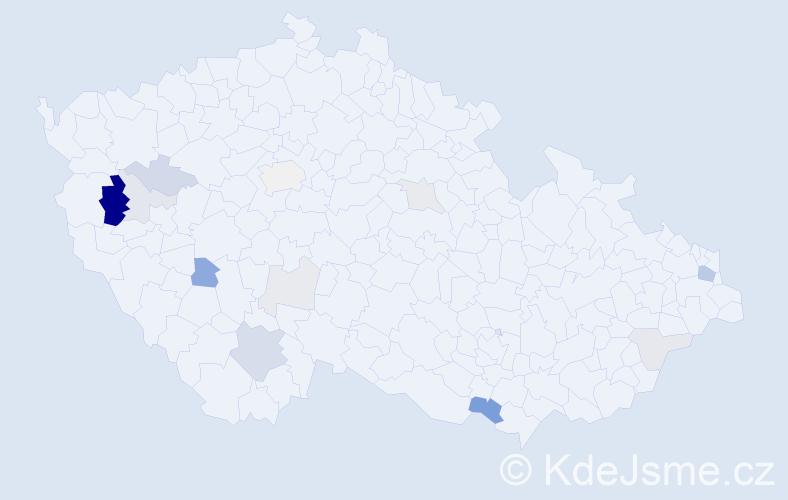 Příjmení: 'Gajanová', počet výskytů 34 v celé ČR