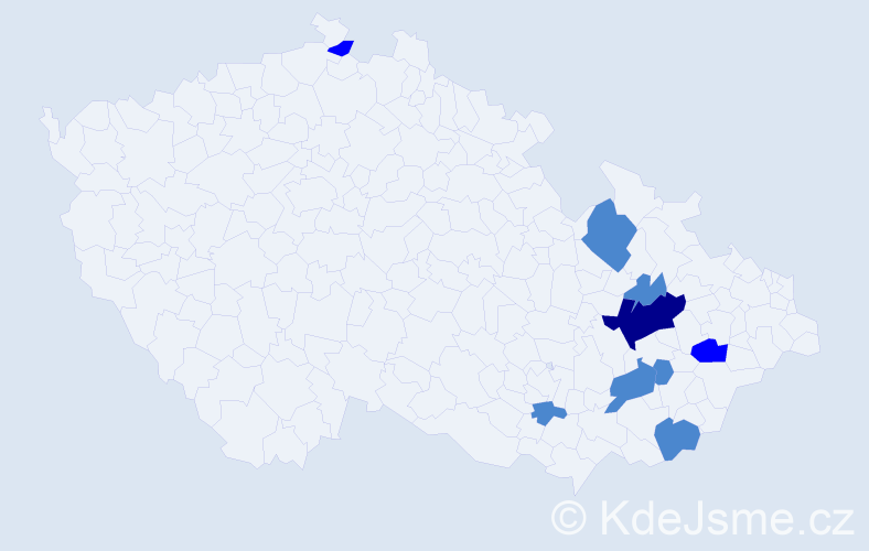 Příjmení: 'Blumajer', počet výskytů 13 v celé ČR