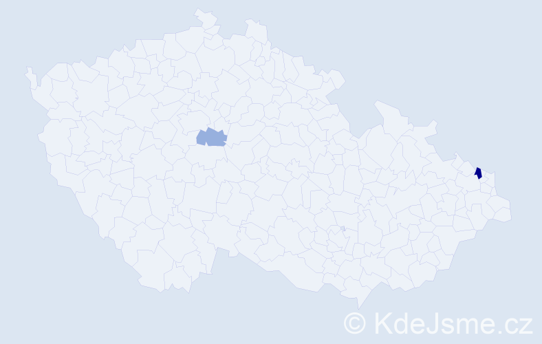 Příjmení: 'Blahušiaková', počet výskytů 4 v celé ČR