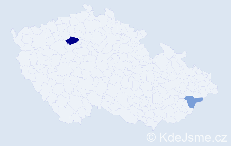 Příjmení: 'Krail', počet výskytů 3 v celé ČR